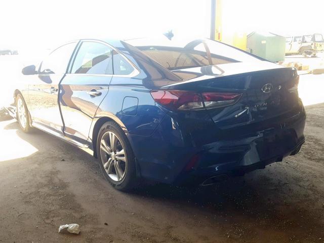 5NPE34AF1JH687209 - 2018 HYUNDAI SONATA SPO BLUE photo 3