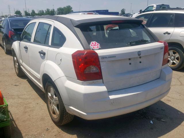 1B3HB48B07D202447 - 2007 DODGE CALIBER SX WHITE photo 3