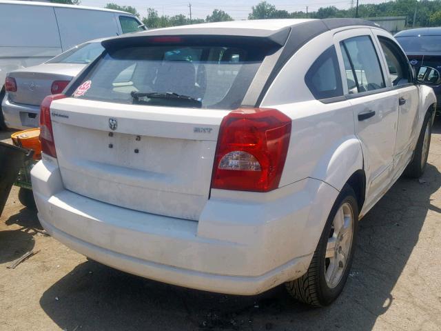 1B3HB48B07D202447 - 2007 DODGE CALIBER SX WHITE photo 4