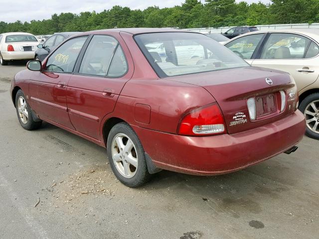 3N1AB51A83L735161 - 2003 NISSAN SENTRA SE- RED photo 3