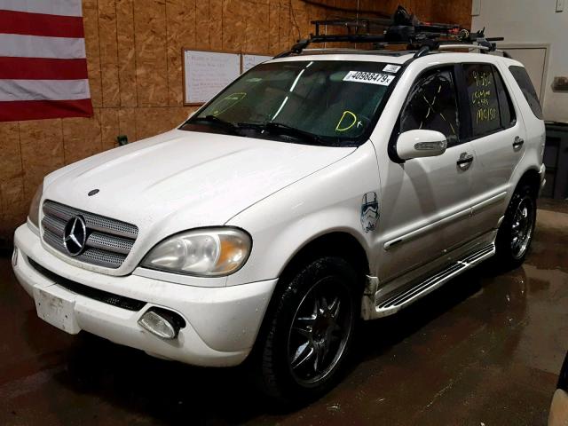 4JGAB57EX5A534519 - 2005 MERCEDES-BENZ ML 350 WHITE photo 2