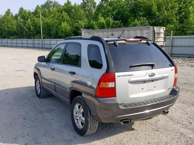 KNDJE723677346268 - 2007 KIA SPORTAGE E SILVER photo 3