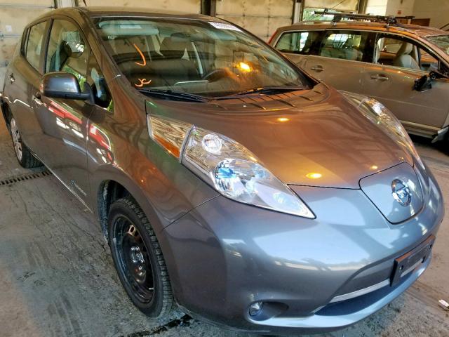 1N4AZ0CP5EC337567 - 2014 NISSAN LEAF S GRAY photo 1