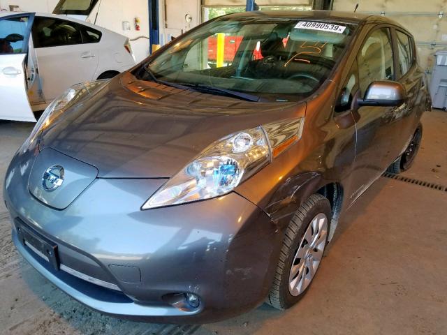 1N4AZ0CP5EC337567 - 2014 NISSAN LEAF S GRAY photo 2