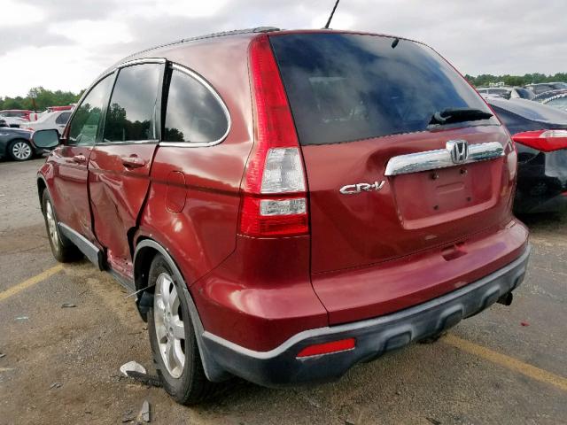 JHLRE48717C122587 - 2007 HONDA CR-V EXL RED photo 3