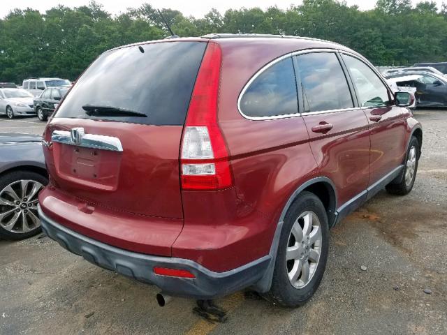 JHLRE48717C122587 - 2007 HONDA CR-V EXL RED photo 4