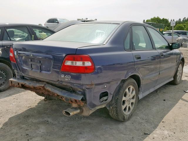 YV1VS29532F838284 - 2002 VOLVO S40 1.9T BLUE photo 4