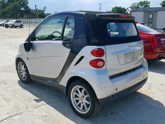 WMEEK31X98K182229 - 2008 SMART FORTWO PAS 银色 照片 3