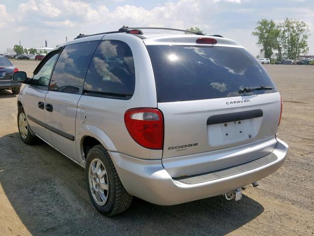 1D4GP25R85B389742 - 2005 DODGE CARAVAN SE SILVER photo 3