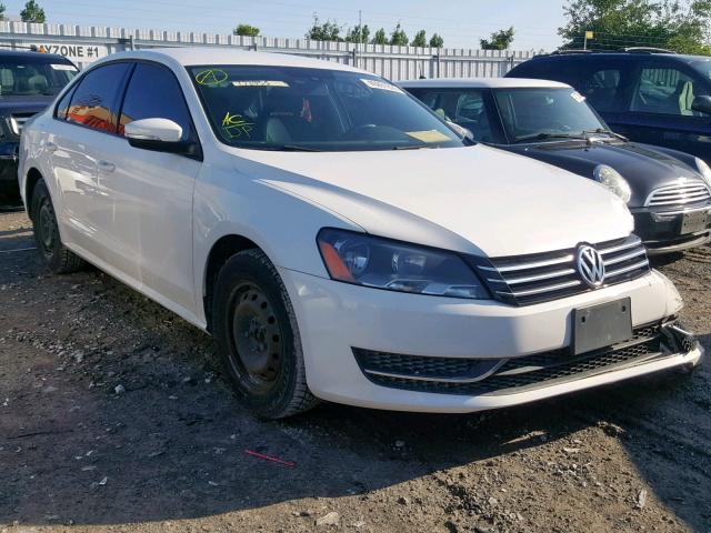 1VWAH7A31DC104030 - 2013 VOLKSWAGEN PASSAT S WHITE photo 1