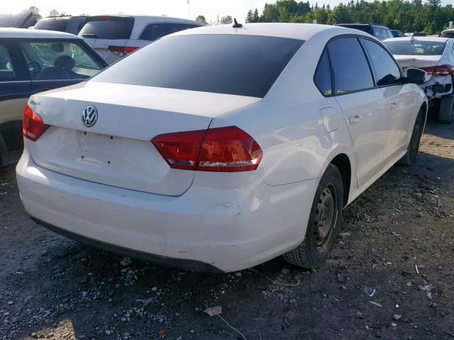 1VWAH7A31DC104030 - 2013 VOLKSWAGEN PASSAT S WHITE photo 4