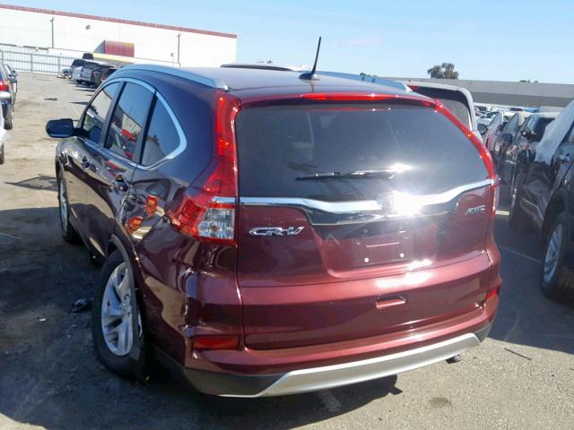 2HKRM4H70GH652411 - 2016 HONDA CR-V EXL BURGUNDY photo 3