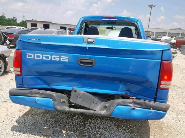 1B7FL26X8YS544165 - 2000 DODGE DAKOTA BLUE photo 6