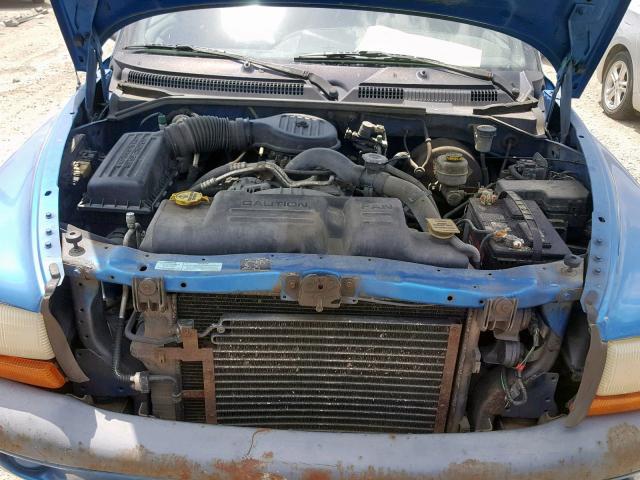 1B7FL26X8YS544165 - 2000 DODGE DAKOTA BLUE photo 7