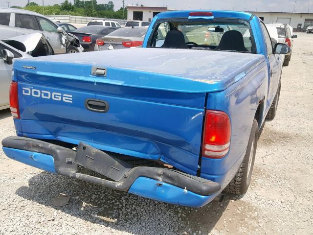 1B7FL26X8YS544165 - 2000 DODGE DAKOTA BLUE photo 9