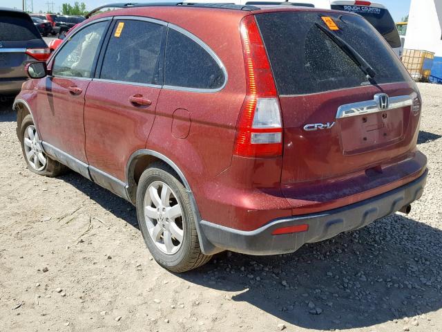 JHLRE48747C080268 - 2007 HONDA CR-V EXL BURGUNDY photo 3