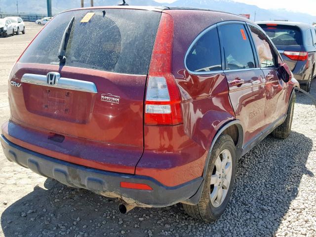 JHLRE48747C080268 - 2007 HONDA CR-V EXL BURGUNDY photo 4