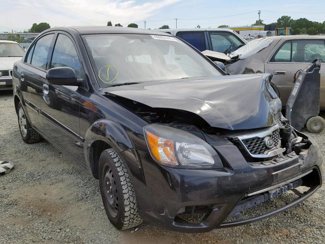 KNADH4A34A6677705 - 2010 KIA RIO LX BLACK photo 1