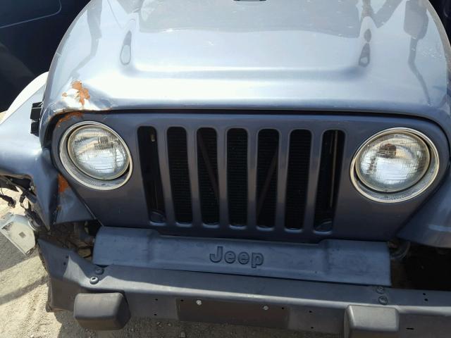 1J4FA29P11P337718 - 2001 JEEP WRANGLER / BLUE photo 7