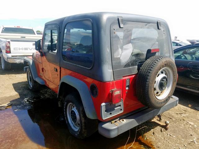 1J4FY29P5VP407187 - 1997 JEEP WRANGLER / RED photo 3