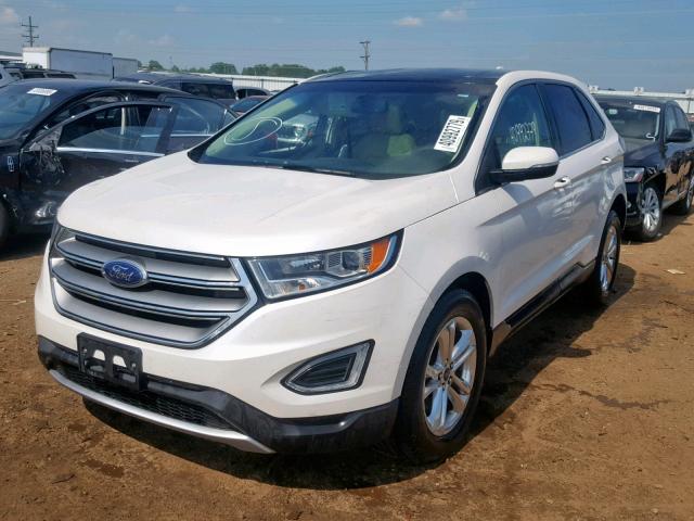 2FMTK4J99FBB64880 - 2015 FORD EDGE SEL WHITE photo 2