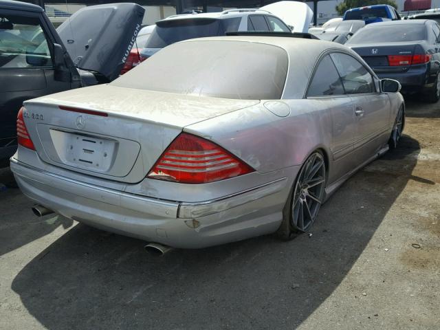 WDBPJ76J34A039698 - 2004 MERCEDES-BENZ CL 600 SILVER photo 4