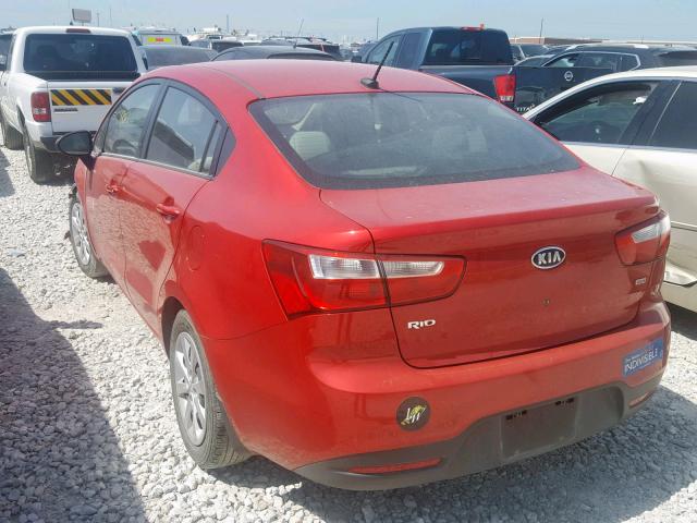 KNADM4A33C6053473 - 2012 KIA RIO LX RED photo 3