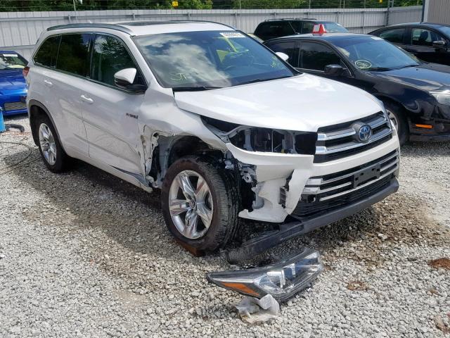 5TDDGRFH8HS032430 - 2017 TOYOTA HIGHLANDER WHITE photo 1