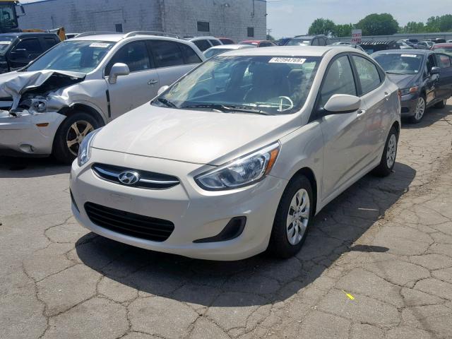 KMHCT4AE2HU190051 - 2017 HYUNDAI ACCENT SE CREAM photo 2