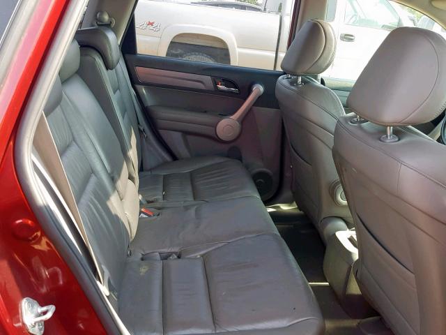 JHLRE48767C047224 - 2007 HONDA CR-V EXL RED photo 6