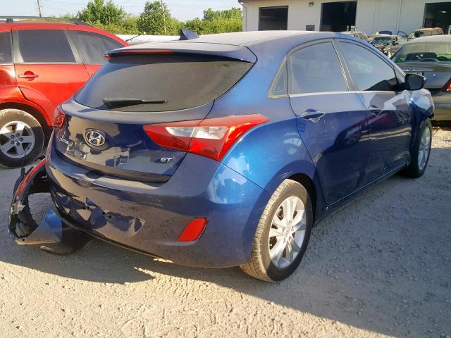 KMHD35LE1DU026324 - 2013 HYUNDAI ELANTRA GT BLUE photo 4