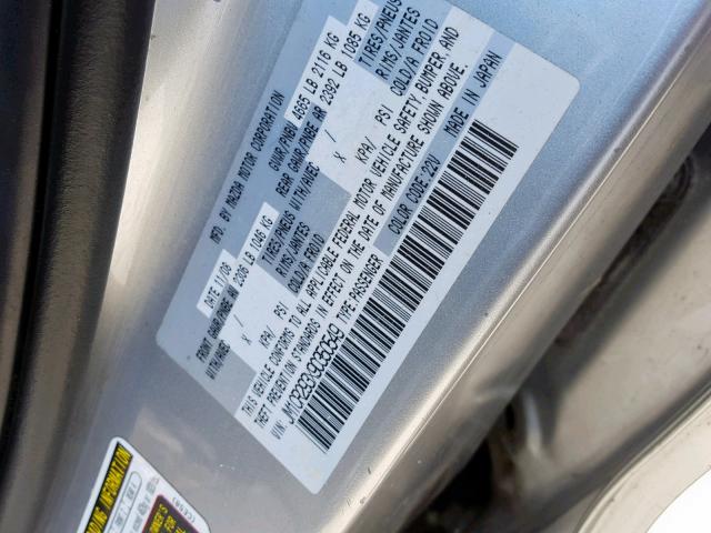 JM1CR293X90350549 - 2009 MAZDA 5 SILVER photo 10