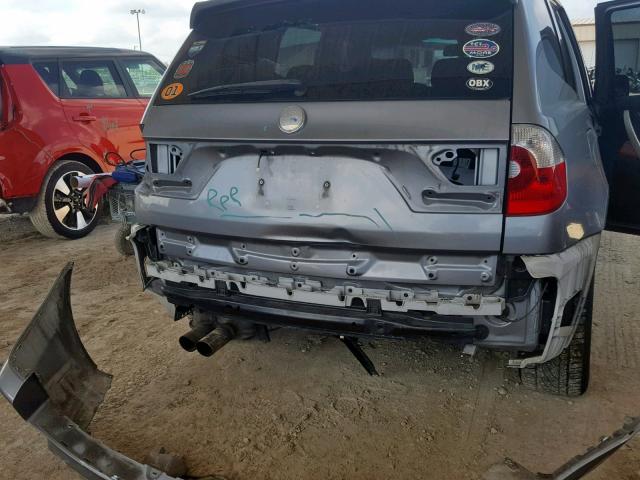 WBXPA93456WG81766 - 2006 BMW X3 3.0I SILVER photo 9