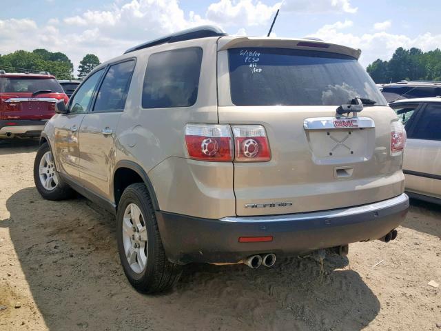 1GKER13D69J193010 - 2009 GMC ACADIA SLE GOLD photo 3