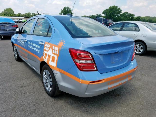 1G1JB5SH4H4177257 - 2017 CHEVROLET SONIC LS 蓝色 照片 3