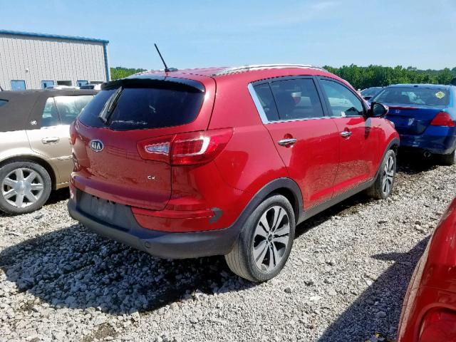 KNDPCCA20B7065710 - 2011 KIA SPORTAGE E RED photo 4