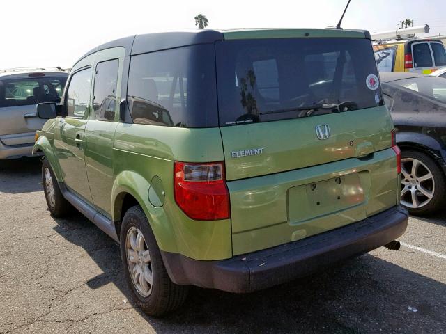 5J6YH287X7L001863 - 2007 HONDA ELEMENT EX GREEN photo 3