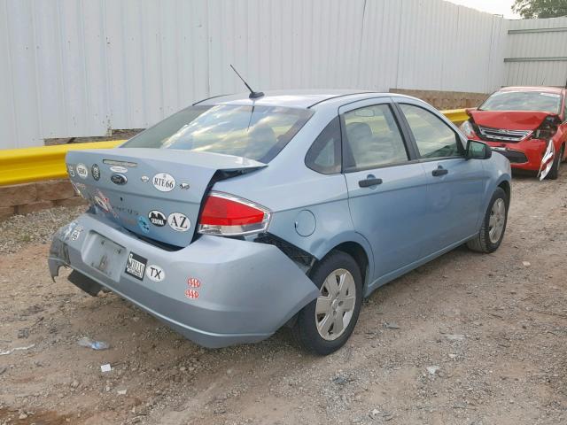 1FAHP34N28W145223 - 2008 FORD FOCUS S/SE BLUE photo 4