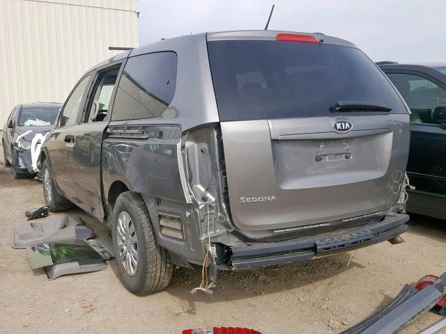 KNDMG4C7XB6409328 - 2011 KIA SEDONA LX GRAY photo 9