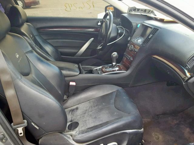 JN1CV6EK8AM103305 - 2010 INFINITI G37 BASE CHARCOAL photo 5