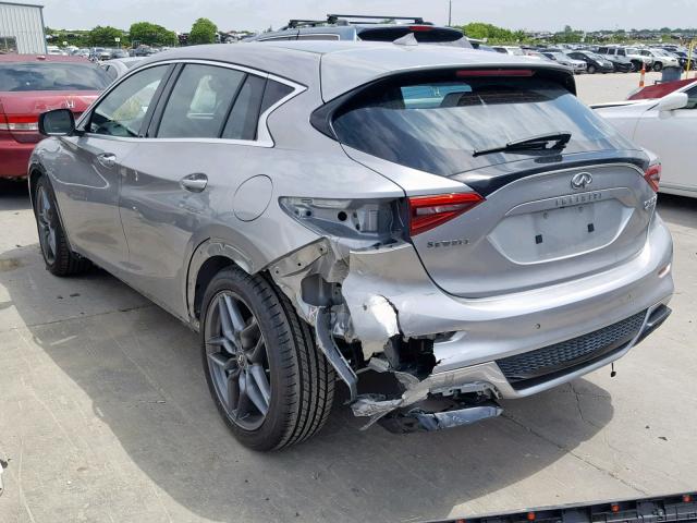 SJKCH5CP4HA028480 - 2017 INFINITI QX30 BASE SILVER photo 3