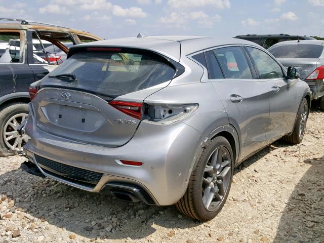 SJKCH5CP4HA028480 - 2017 INFINITI QX30 BASE SILVER photo 4