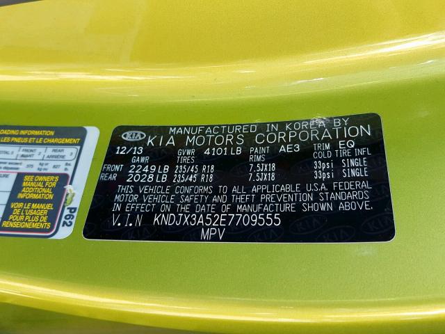 KNDJX3A52E7709555 - 2014 KIA SOUL ! Yaşıl foto 10