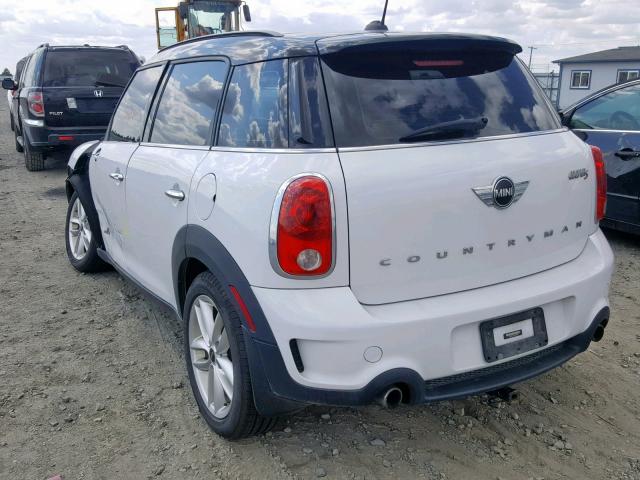 WMWZC5C57EWM16809 - 2014 MINI COOPER S C WHITE photo 3