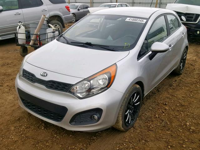 KNADM5A35D6824071 - 2013 KIA RIO LX SILVER photo 2