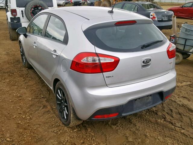 KNADM5A35D6824071 - 2013 KIA RIO LX SILVER photo 3