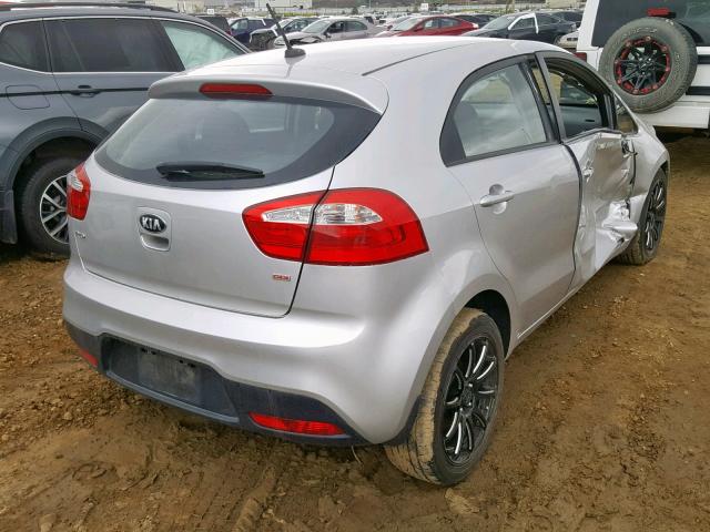 KNADM5A35D6824071 - 2013 KIA RIO LX SILVER photo 4