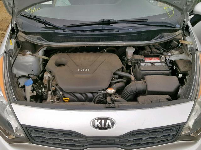 KNADM5A35D6824071 - 2013 KIA RIO LX SILVER photo 7