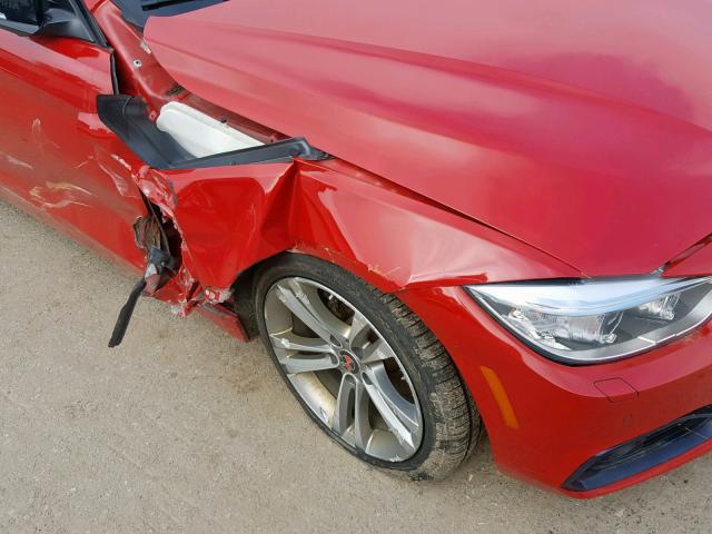 WBA3N5C51EK196624 - 2014 BMW 428 XI RED photo 9