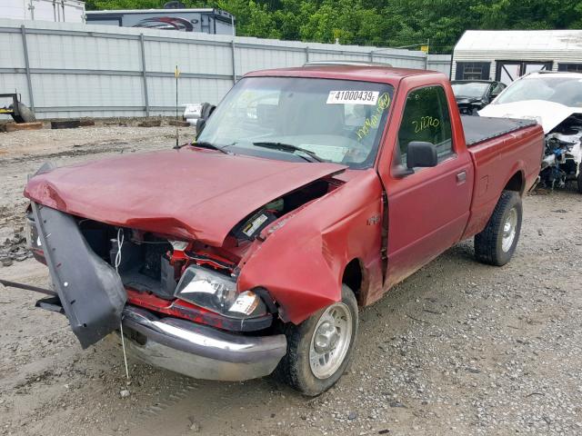 1FTCR10A5VUD06547 - 1997 FORD RANGER RED photo 2